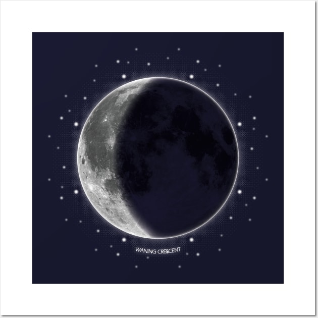 Waning Crescent - Moon Phases Wall Art by meownarchy